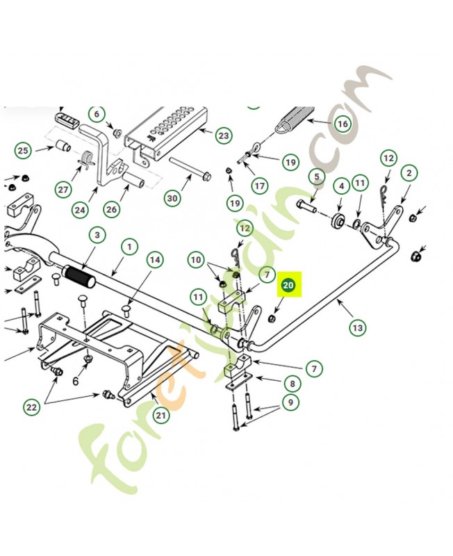 Ecrou 3/8-16 husqvarna réf : 532409149