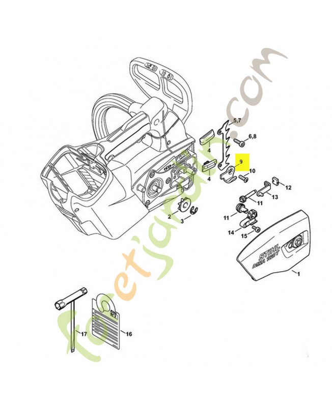 Arrêt de chaine Stihl ref. 1141-656-7700