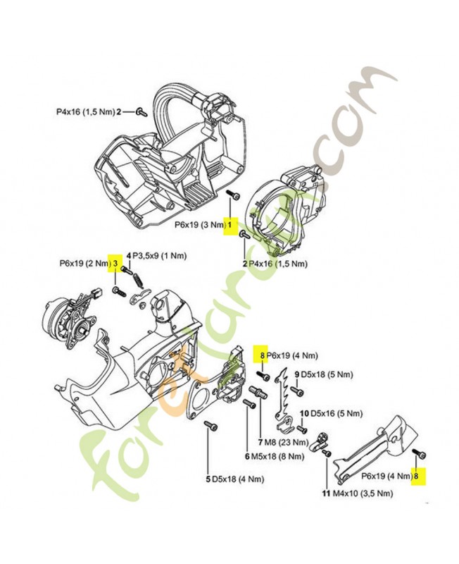 Vis parker is p6 x 19