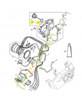 Bouchon de réservoir Stihl ref. 0000-350-0536