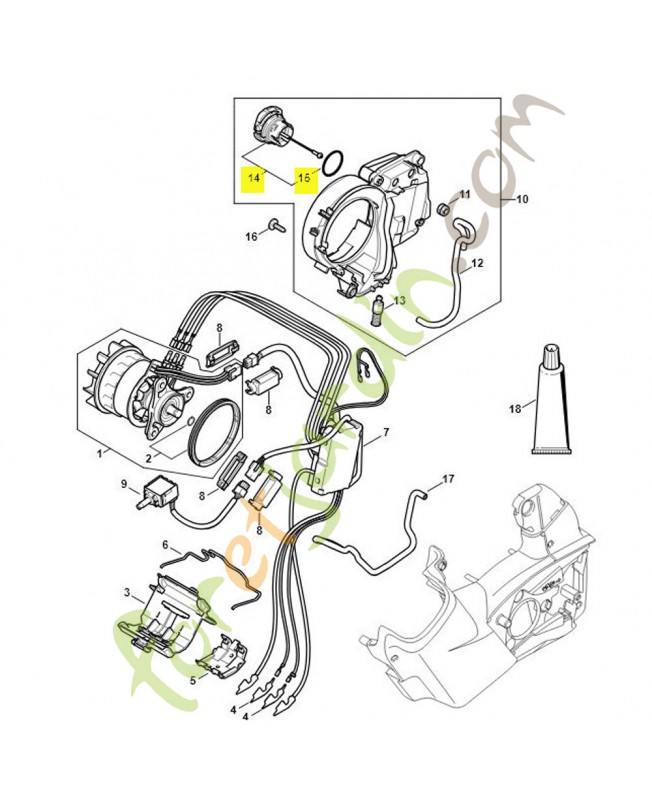 Bouchon de réservoir Stihl ref. 0000-350-0536