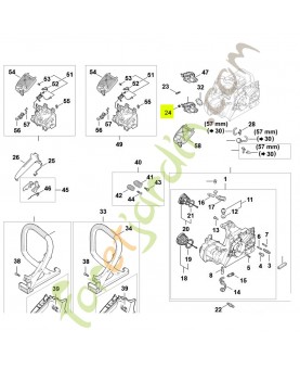 Écrou de sécurite m5 9216-261-0700. Pièce détachée Stihl