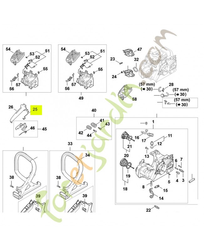 Tringlerie des gaz 1148-182-1500 - Pièce détachée Stihl
