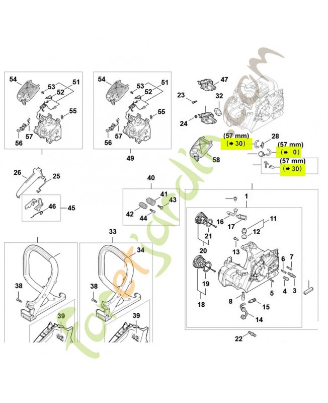 Tuyau 2,2 x 5,4 x 1m 0000-937-5006- Pièce détachée Stihl