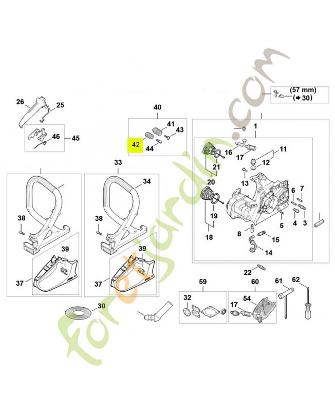 Ressort 0000-791-3106- Pièce détachée Stihl