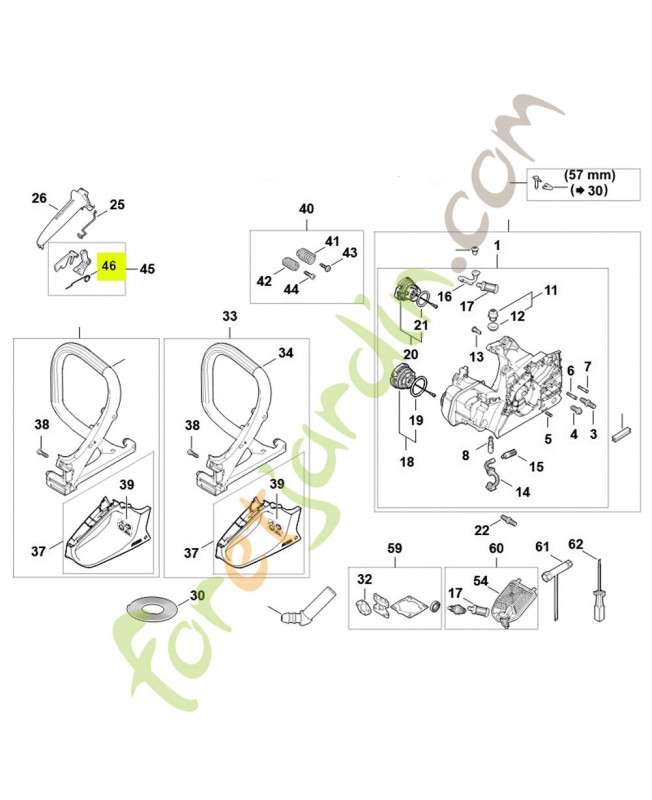 Ressort coude 1117-182-4500- Pièce détachée Stihl