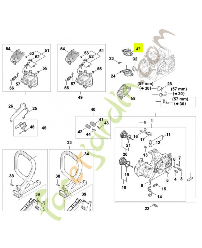Carburateur 1148-120-0661 - Pièce détachée Stihl