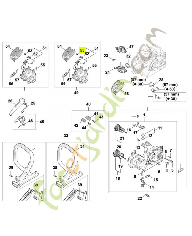 Vis is-p 4x8 9074-477-2966. Pièce détachée Stihl