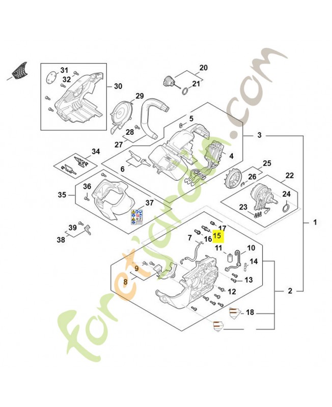 Vis à embase Stihl ref. 1123-664-2400