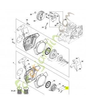 ressort de cliquet 1118-195-3500. Pièce détachée Stihl