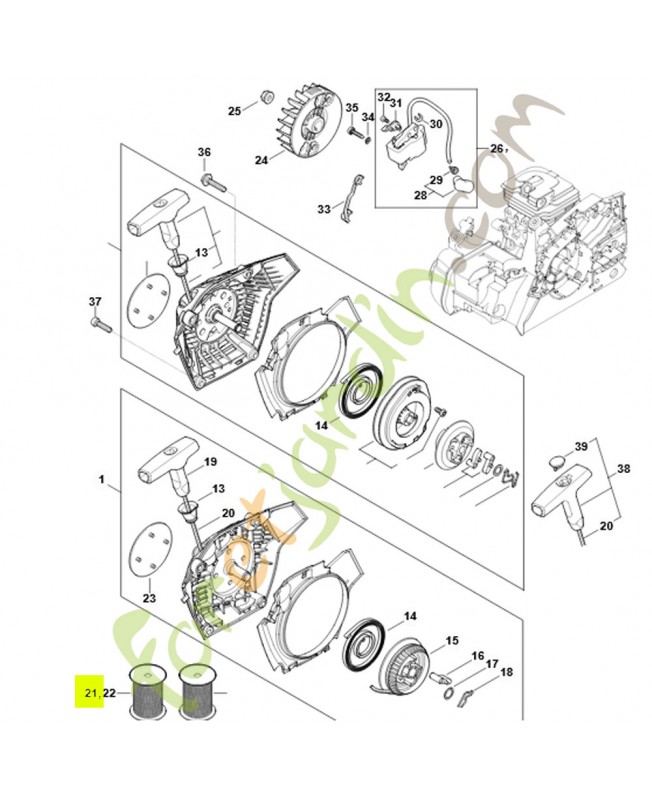 Câble de lancement Ø 3 mm x 30,5 m 0000-930-2208- Pièce de détachée Sithl