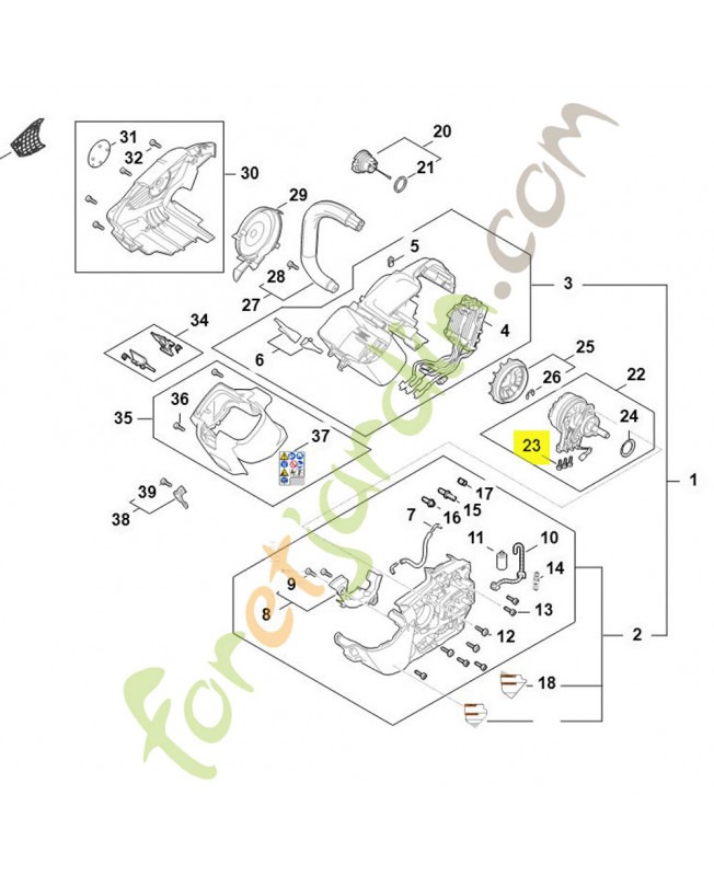 Vis cylindrique is m4 x 12 stihl réf : 9022-313-0660