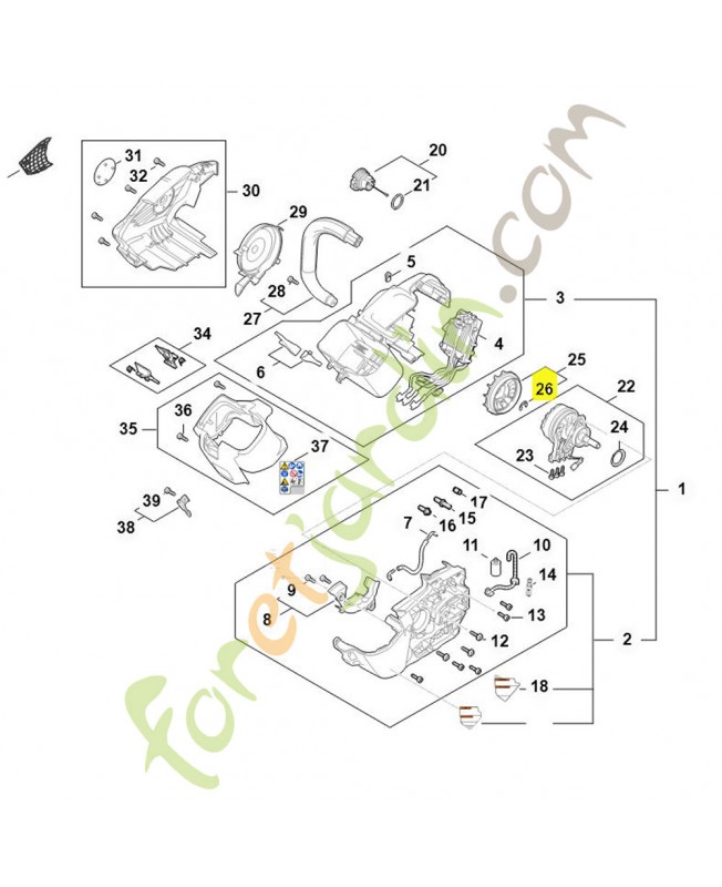 Circlips 8x1,3 stihl réf. 9460-624-0801