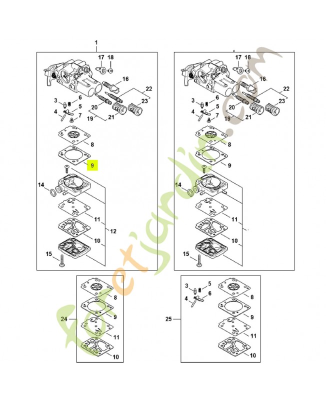 Joint de réglage Z010-016-Z000- Pièce détachée Stihl