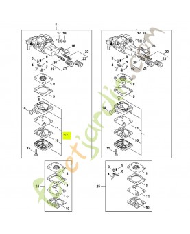 Jeu de pièces couvercle de pompe Z010-017-K002- Pièce détachée Stihl