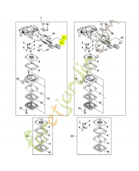 Jeu de pièces vis de réglage de richesse Z010-031-K018- Pièce détachée Stihl