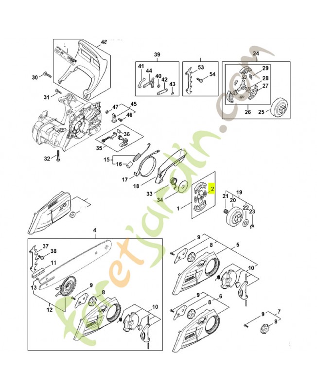 Ressort de traction 0000-997-5524- Pièce détachée Stihl