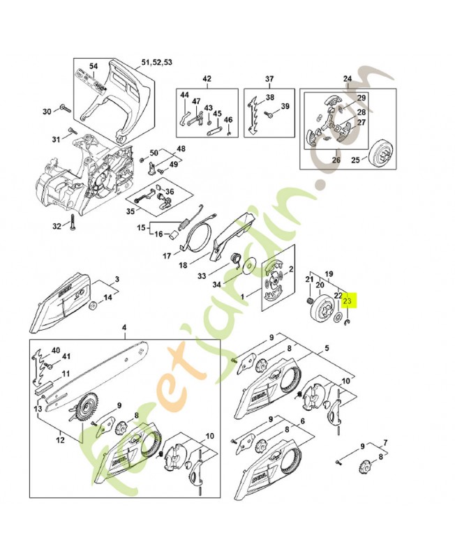 Circlips 8 x 1,3 9460-624-0801- Pièce détachée Stihl