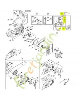 Jeu de pièces pignon 1/4“ 8 dents 1148-007-1002 - Pièce détachée Stihl
