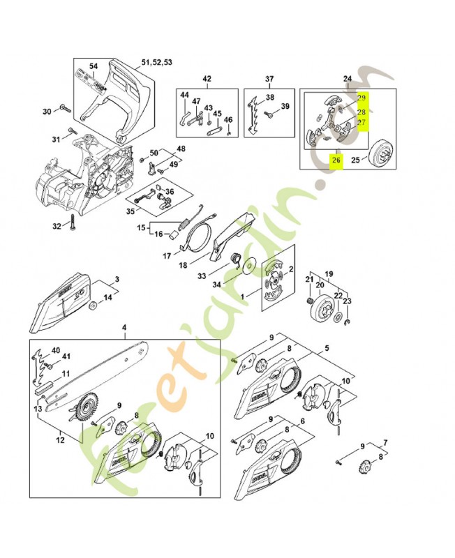 Embrayage Stihl référence 1123-160-2050 stihl