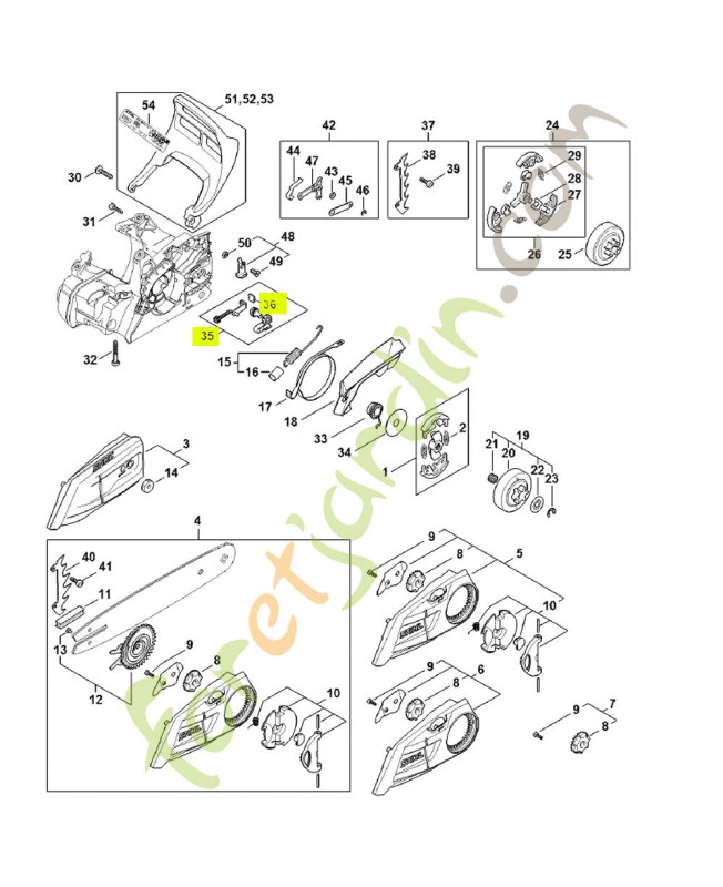 Tendeur de chaîne 1148-660-0701- Pièce détachée Stihl