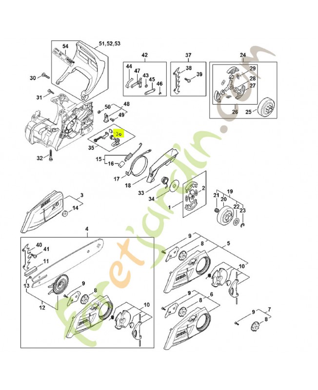 Pièce de pression 1123-664-1400.  Pièce détachée Stihl / Vicking