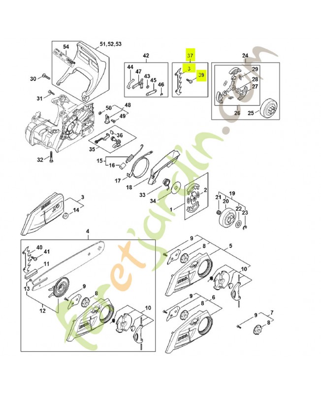 Jeu de pieces griffe 1123-007-1006- Pièce détachée Stihl