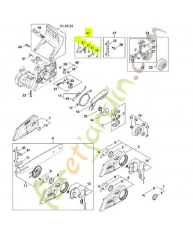 Jeu de pièces de frein de chaîne 1148-007-1001- Pièce détachée Stihl