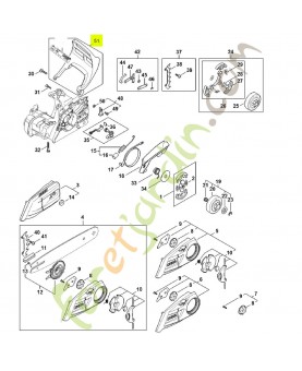 Protège-main 1148-792-4900- Pièce détachée Stihl