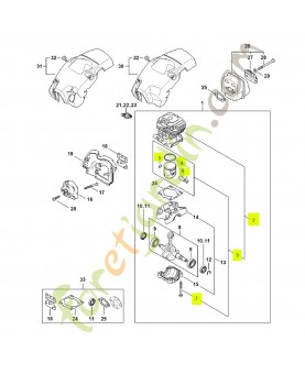 Cylindre avec piston ø 39 mm