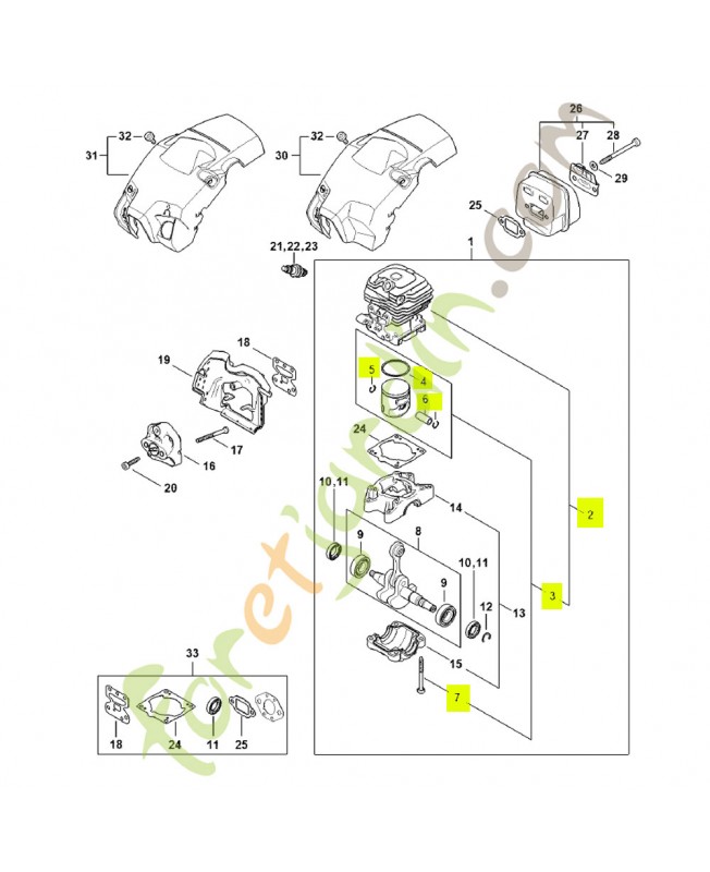 Cylindre avec piston ø 39 mm