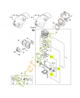 Carter de vilebrequin 1148-020-2104- Pièce détachée Stihl