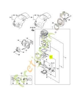 Carter de vilebrequin référence 1148-021-0300- Pièce détachée Stihl