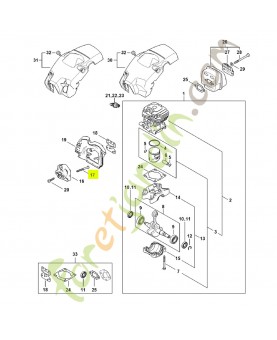 Vis à six pans m5x55 référence 0000-951-0503 - Pièce détachée Stihl