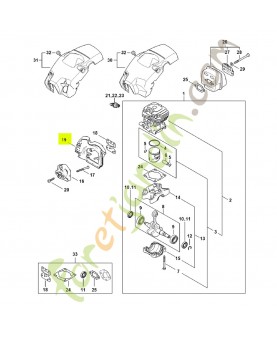 Déflecteur d'air référence 1148-124-3201 - Pièce détachée Stihl