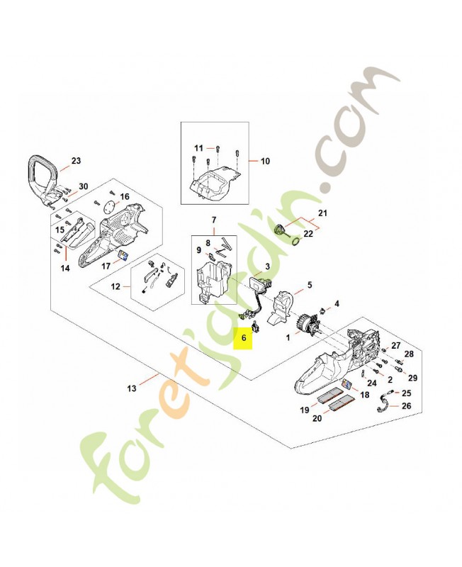 Interrupteur stihl réf. 1250-430-0501