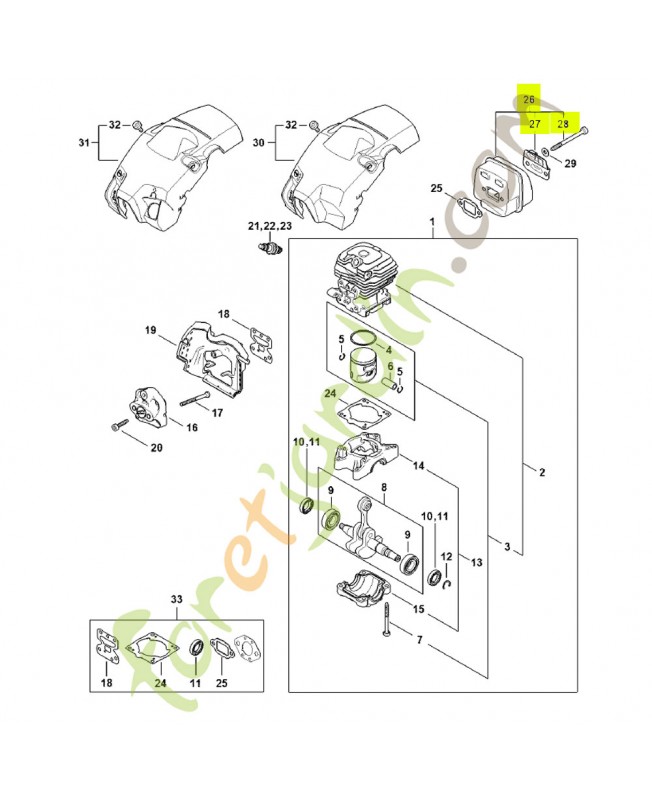 Silencieux 1148-140-0611- Pièce détachée Stihl
