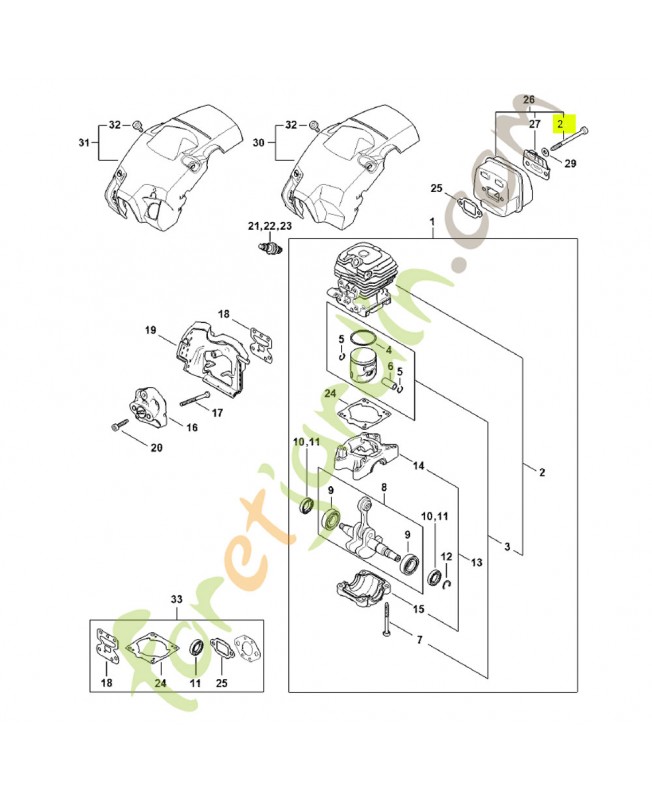 Vis référence 9022-341-1462 - Pièce détachée Stihl