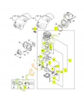 Bloc moteur 1148-020-0205- Pièce détachée Stihl / Vicking