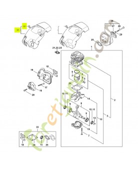 Capot 1148-080-1615- Pièce détachée Stihl