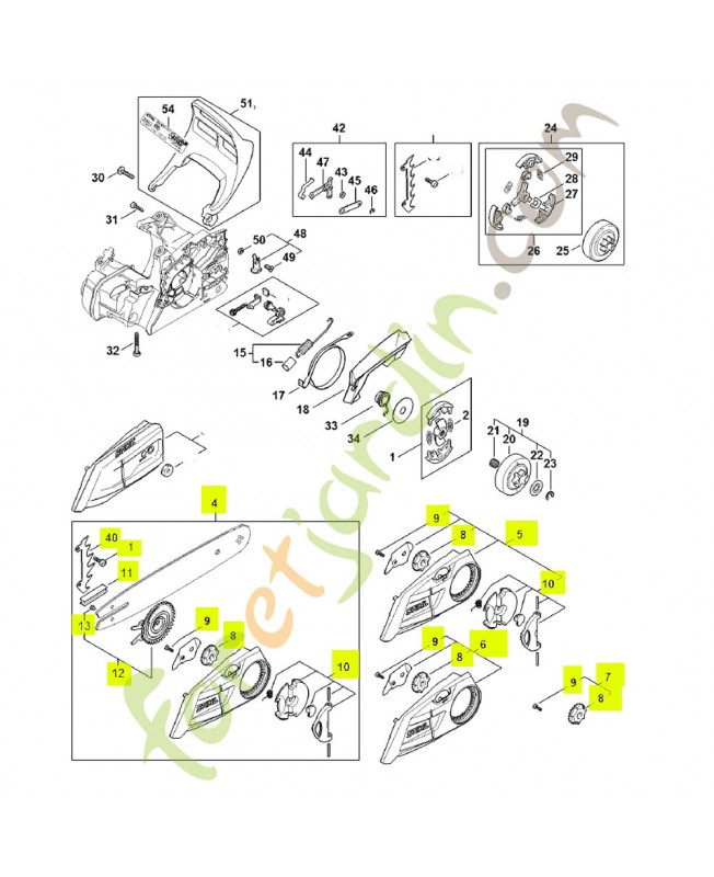 Couvercle de pignon 1148-640-1703- Pièce détachée Stihl