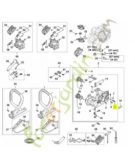 Vis assemblage a embase 1123-664-2400. Pièce détachée Stihl