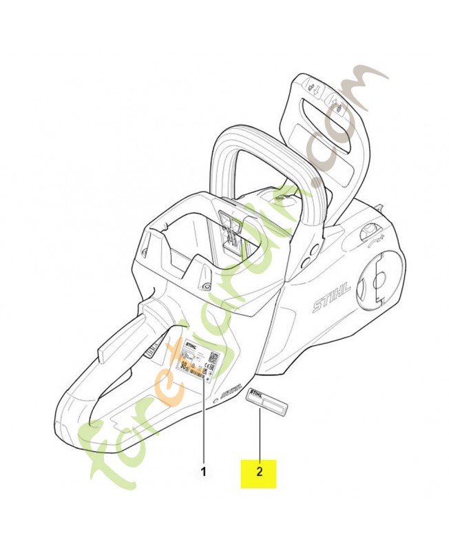 Plaque indicatrice numéro de machine