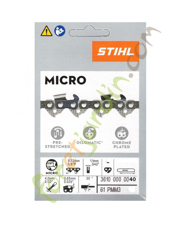 Chaine tronconneuse  Stihl réf. 3610-000-0040  en stock