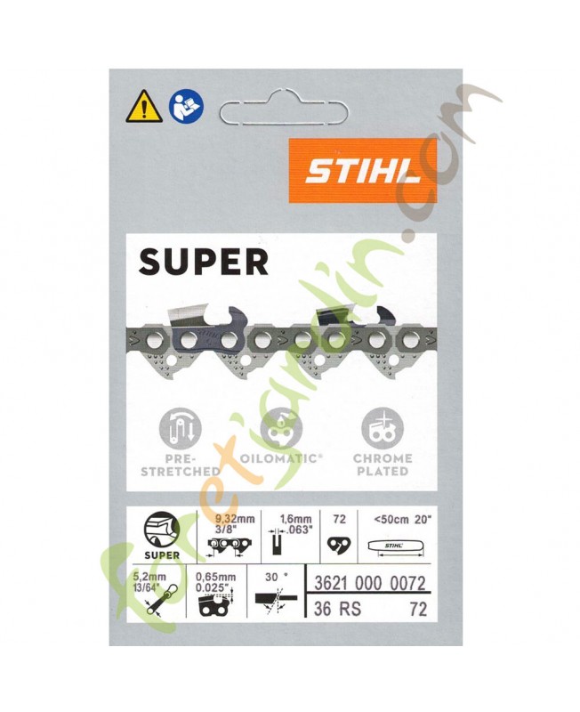 Chaine tronconneuse 50 CM Stihl 3621-000-0072 Chaine tronconneuse 50 CM Stihl 3621-000-0072