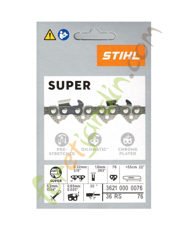 Chaine tronconneuse 55 CM Stihl 3621-000-0076 Chaine tronconneuse 55 CM Stihl 3621-000-0076