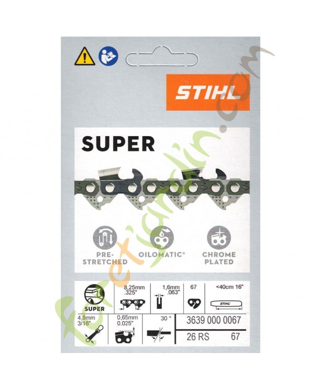 CHAINE tronconneuse 40 CM STIHL 3639-000-0067 CHAINE tronconneuse 40 CM STIHL 3639-000-0067