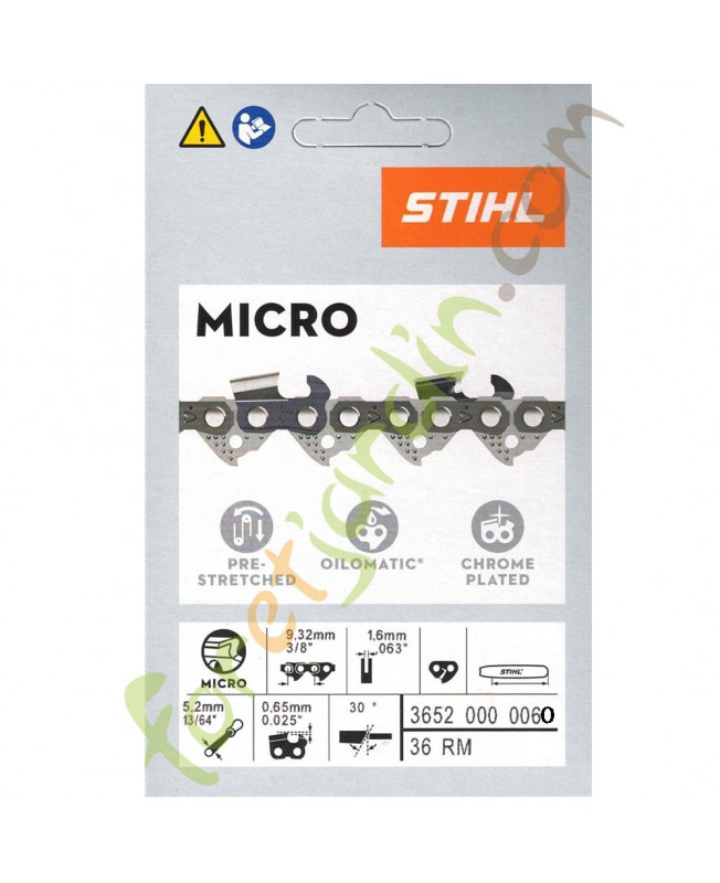 Chaine tronconneuse 40 CM Stihl 3652-000-0060 Chaine tronconneuse 40 CM Stihl 3652-000-0060