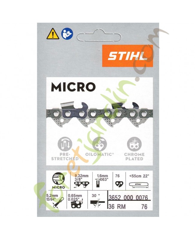Chaine tronconneuse 55 CM Stihl 3652-000-0076 Chaine tronconneuse 55 CM Stihl 3652-000-0076