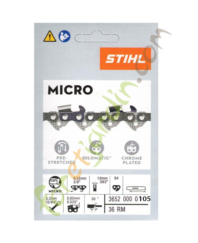 Chaine tronconneuse 80 CM Stihl 3652-000-0105 Chaine tronconneuse 80 CM Stihl 3652-000-0105